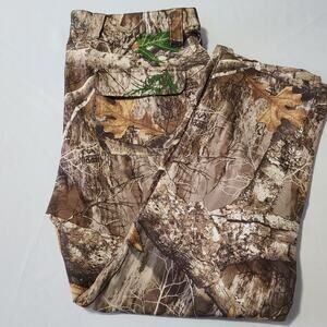 Mens Realtree Edge Camo Cargo Hunting Pants XL Six Pockets Layering